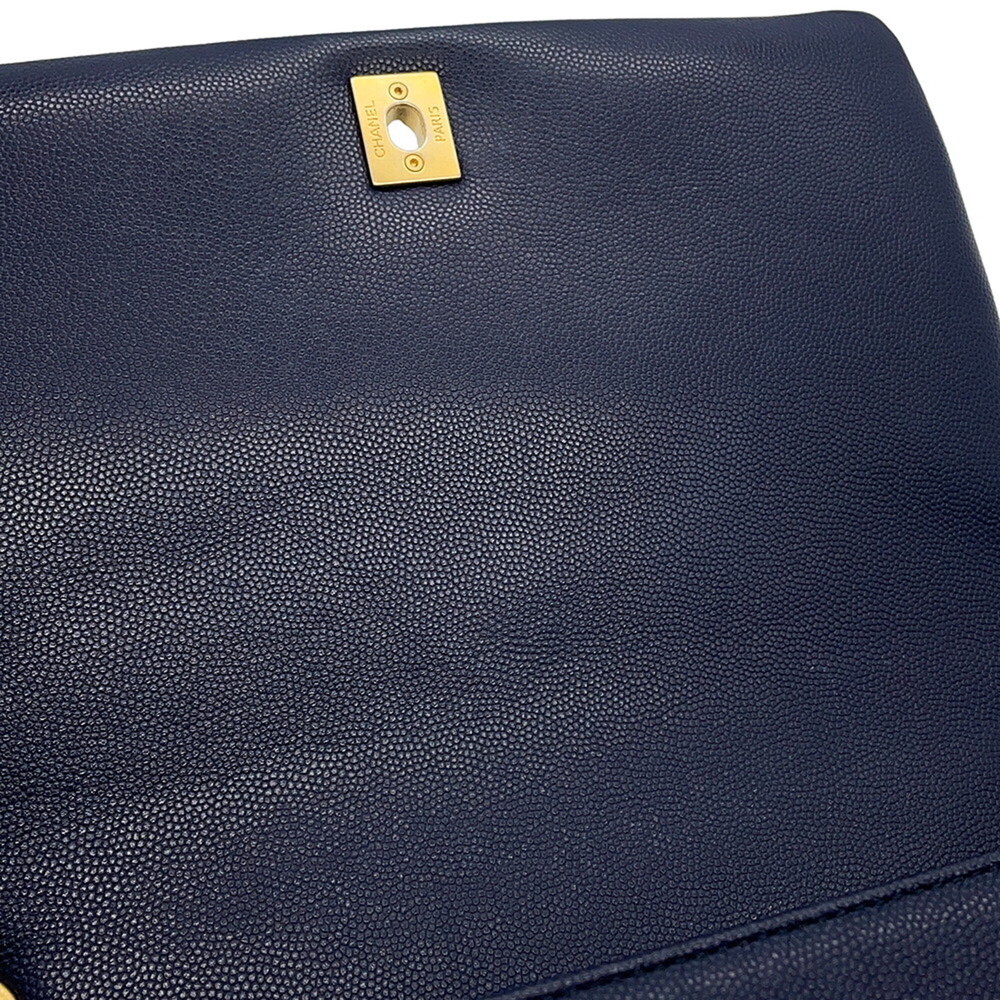 CHANEL Chain Shoulder Bag Matelasse Coco Mark Caviar Skin AS1977 - Picture 10 of 16